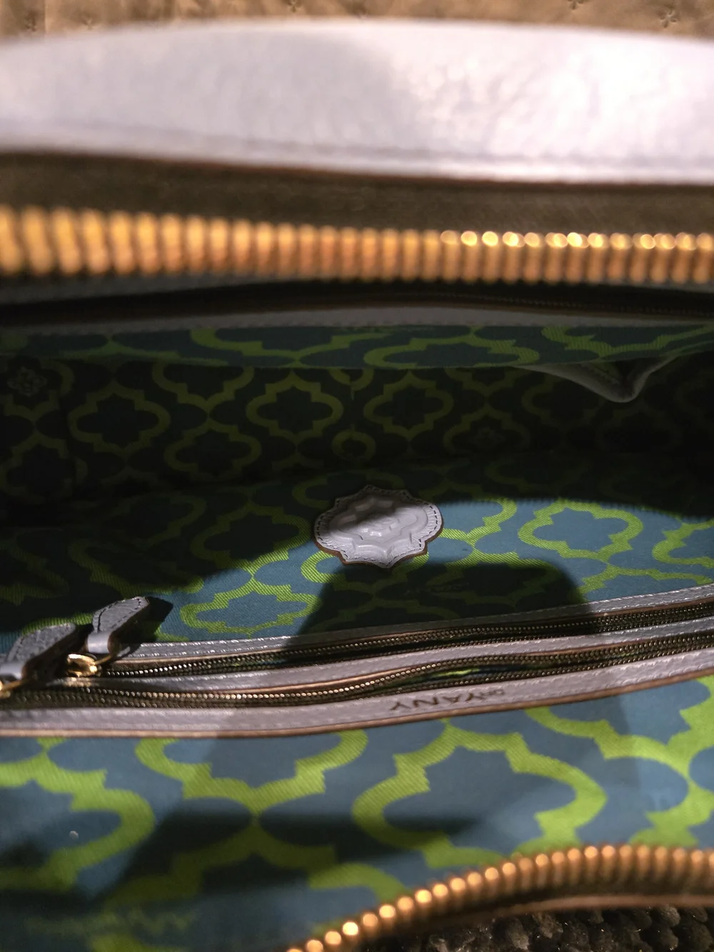 OryAny🪻Beautiful Women's Leather Satchel Handbag in Periwinkle Blue. EUC🪻